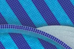 Blue mosaic swimming pool tiles